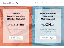Tablet Screenshot of inbounddesign.com